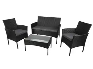 Berlin 4 Piece Lounge Group Chic and Modern Outdoor Furniture Set for Entertaining
