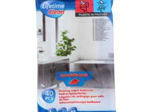 Pakke med 40 desinfektionsmiddel badehåndklæder – Hurtig rengøring af overflader og vandhaner
