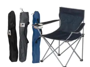 Folding chair in three different colors Space-saving portable design for versatile use