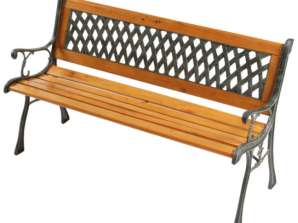 Elegant garden bench combination of cast iron and wood durable seating solution for outdoor use