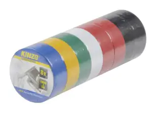 Электрическая изоляционная лента 18 мм x 5 м Набор из 8 штук разных цветов Прочный и гибкий