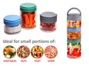 3 Piece Snack Tower Set Various Stackable Containers for Treats