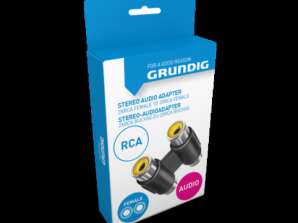 Svart stereoadapter – dobbel RCA-kontakt 2x RCA-utgang