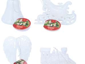 Set of 4 Assorted Christmas Ornaments Holiday Decor Collection