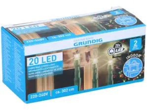 Vidiniai styginiai žibintai 20 LED 230V ryškus dekoratyvinis styginių apšvietimas namų atmosferai
