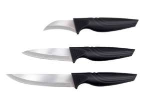 Talheres de aço inoxidável essenciais do conjunto de facas de 3 peças para corte preciso e preparação