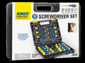 32 Piece Screwdriver Set Comprehensive tool set for professional and home use