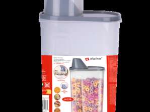 Grain Dispenser 2 4L Dry Food Dispenser Dual Control Kitchen Storage Solution