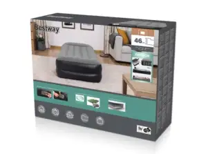 Nafukovací matrace z PVC – 191 x 97 x 46 cm – Nafukovací postel – Přenosná podložka na spaní