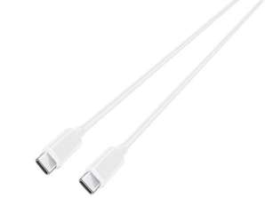 1m hosszú USB C – USB C 2.0 kábel Gyors töltés és szinkronizálás fehér