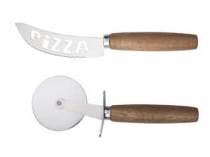 2 Piece Pizza Cutter Set Stainless Steel Pizza Knife Sharp Blade for Perfect Slices