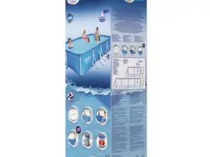 Piscină cu cadru PVC 400 x 211 x 81 cm – piscină mare în aer liber pentru distracție de vară