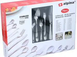 70 Piece Elegant Cutlery Set – Stainless Steel Table Cutlery Collection