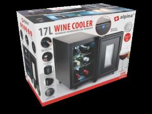 17L chladič fliaš Kompaktná chladnička pre 6 fliaš ideálna na skladovanie vína a nápojov