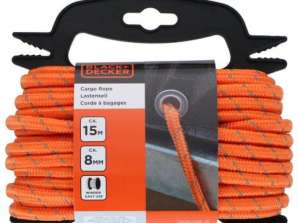 Secure load attachment: 8mm thick rope with a length of 15m for reliable cargo securing and transport