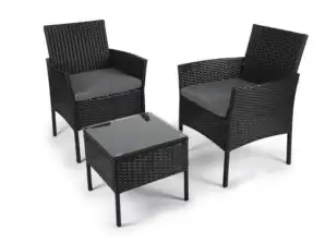 Lisbon Lounge Set 3 pieces stylish and comfortable outdoor seating for patio or deck