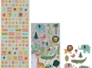 Dierenbedrukt stickerpakket 3-delige set - decoratieve zelfklevende afbeeldingen