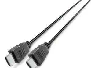 Кабель Ethernet HDMI довжиною 1 м - високошвидкісний роз'єм для безперебійної передачі даних в елегантному чорному дизайні
