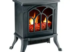 Electric Fireplace Heater 750/1500W: PTC Heating Unit Portable Flame Effect Space Heater for Cozy Ambience