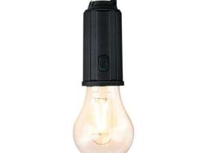 Lemputės formos LED kempingo žibintas - nešiojamas šviestuvas nuotykiams lauke ir palapinės apšvietimui