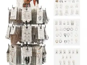 192 Piece Fashion Jewelry Set in Metal Showcase   Assorted Accessories Collection