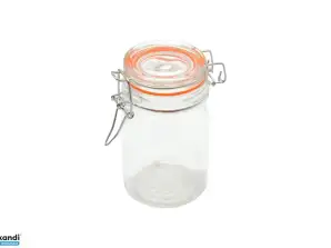 250ml Bügelglas mit orangefarbenem Silikonring – Perfekt für die Aufbewahrung von Marmeladen und Konserven