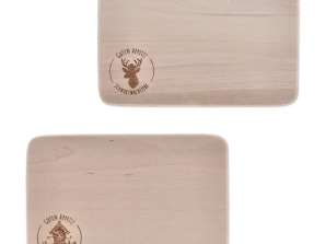Set of 2 breakfast boards 'Black Forest Love' – robust & charming