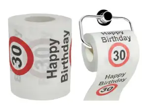 30th Birthday Funny Toilet Paper 24m Roll Party Decoration