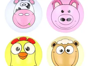 30cm inflatable beach ball with farm animal faces for children
