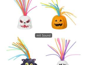 Set of 4 Screaming Monster Halloween Decoration 19cm High Spooky Props for Scary Fun