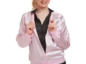 50-ųjų rožinė moteriška striukė suaugusiems Vintažinio stiliaus vakarėlio apranga