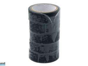 Sada 5 ks Černá izolační páska 4 5 m x 17 mm elektrikářská páska