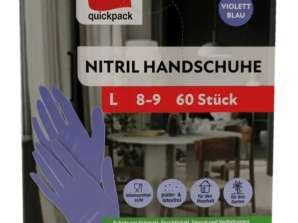 Pack of 60 Nitrile Disposable Gloves Size L – Robust & Latex-Free