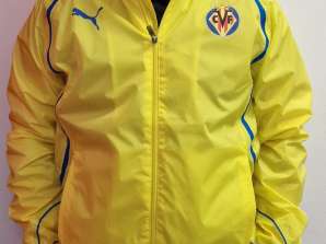 RAIN JACKET OFFER FOR MEN AND BOYS FROM THE PUMA BRAND OF THE VILLAREAL FC FOOTBALL TEAM
