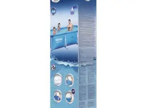 Bazén z PVC – 300 x 201 x 66 cm Plavecký bazén – odolný vonkajší bazén – prenosný rámový bazén z PVC