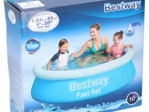 Portable pool 183 x 51 cm made of PVC – compact outdoor swimming pool
