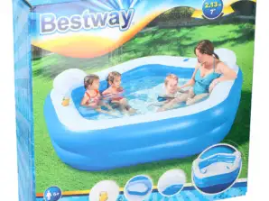 Piscina in PVC 213 x 207 x 69 cm – grande piscina all'aperto per il divertimento in famiglia
