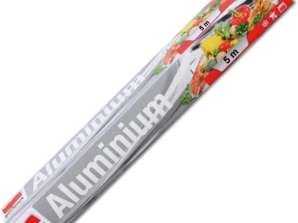 Aluminium foil 30cm wide 5m roll in box 10 micron thickness – versatile use