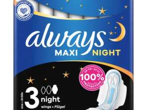 Always Maxi Nachtbandages met Vleugels 12 Stuks Extra Bescherming