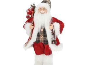 Attractive Santa Claus Figurine Standing Red 47 cm Compact Festive Decoration