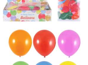 Balonu komplekts 23 cm, iepakojums ar 6 dažādām krāsām, ballīte un dekorēšana
