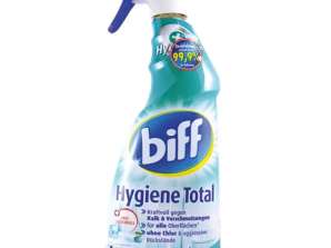 Biff Total Hygiene Препарат за почистване на баня 750ml Ефективно отстраняване на петна и микроби