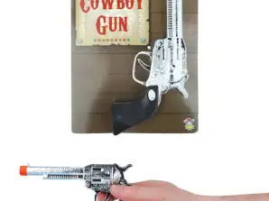 Cowboy Pistol Silver 19 cm – Pistola Giocattolo Classica per Bambini