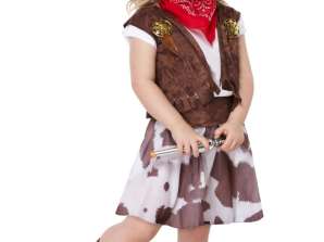 Cowgirl kostume til småbørn 3 års forklædning til piger