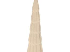 Cream-coloured sand Christmas tree approx. 30cm height Festive decoration for tables & shelves