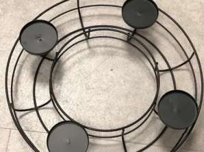 DIY adventskrans sort 36 cm diameter – moderne minimalistisk bundramme