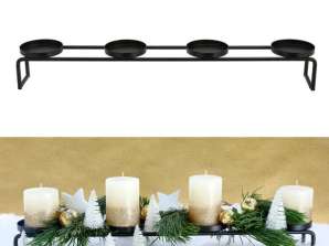 Candelabro de Adviento DIY negro largo aprox. 60 cm Crea tus decoraciones navideñas
