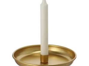 Eleganta zelta dekoratīvā bļoda ar svečturi L diametrs 18,5 cm
