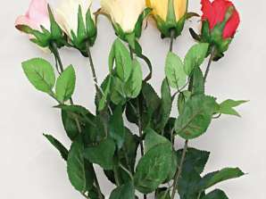Extra Long 68cm Closed Rose Bud Available in 5 Vibrant Colors for Home Decor and Events