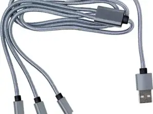 Polnilni kabel Felix Nylon 3 v 1 – vsestranski in robusten za vse naprave
